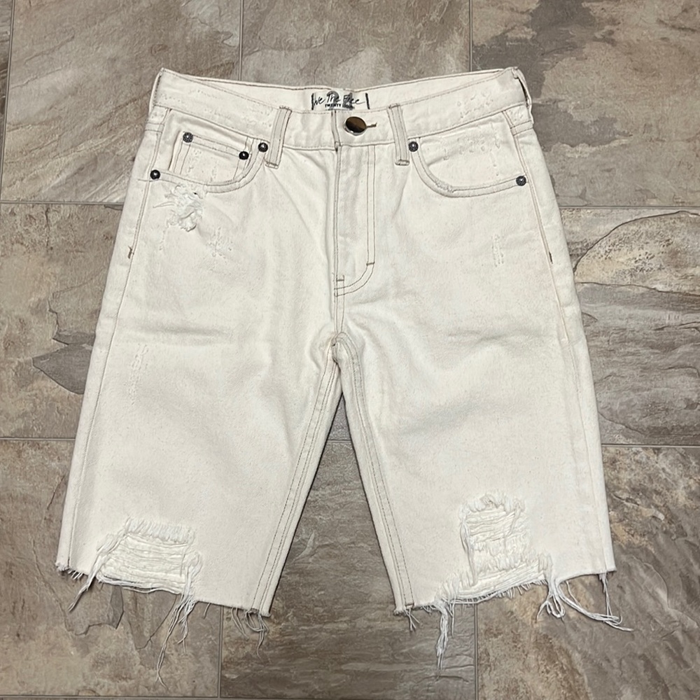 Free people beige tan color above-the-knee hem short women’s size 24